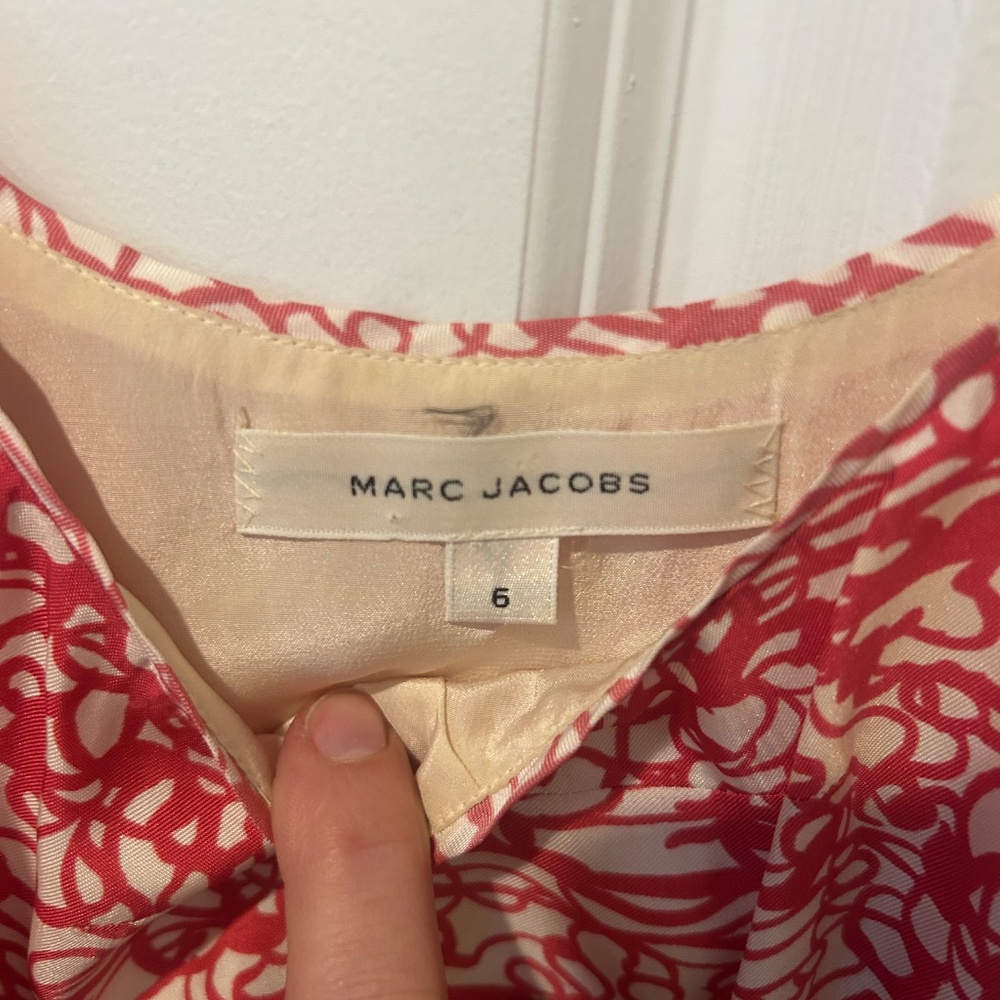 Marc Jacobs Silk/Rayon Belted Dress Size 6 - Picture 3 of 8
